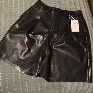 Vegan leather shorts